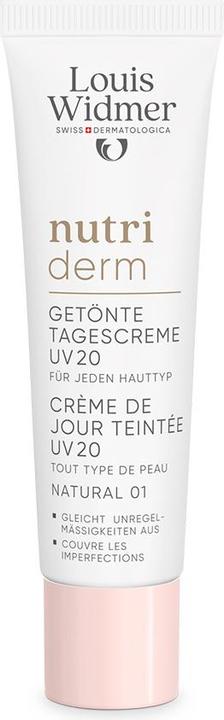 Produktbild Widmer Louis Nutriderm Tagescreme getönt UV20 natural 01 parfumiert 30 ml (30 ml, Getönte Tagescreme, SPF 20)