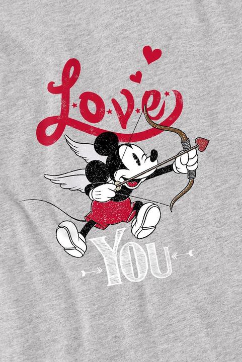 Actual product image Disney Childrens/Kids Love You Mickey Mouse Cupid Valentine's Day T-Shirt (152, 158)