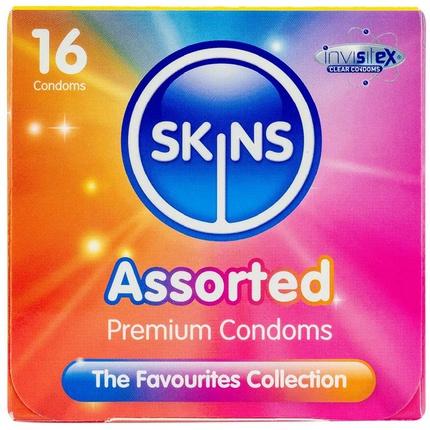 Actual product image Skins Condoms Assorted Cube 16 Pack - D&R NAT UT (16 pcs.)