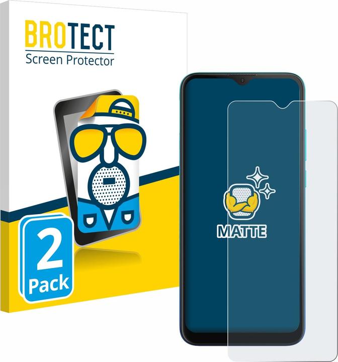 Actual product image BROTECT Anti-glare screen protector matt (2 Piece, Motorola Moto G8 Power Lite)