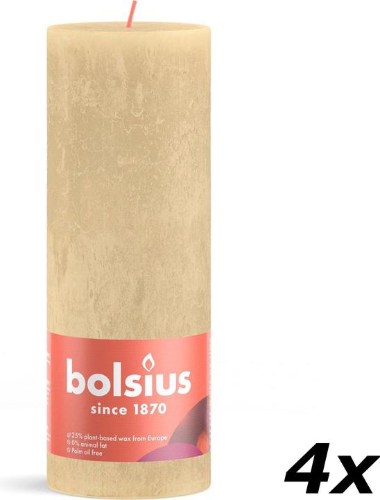 Immagine prodotto Bolsius Set di 4 candele a colonna (4 pz.)
