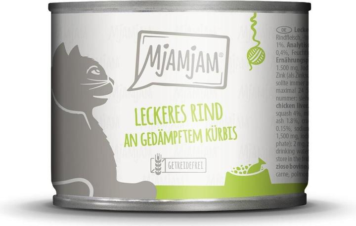 Image du produit Mjamjam Viande de boeuf savoureuse et de courge à la vapeur (Adulte, 1 pcs, 250 g)