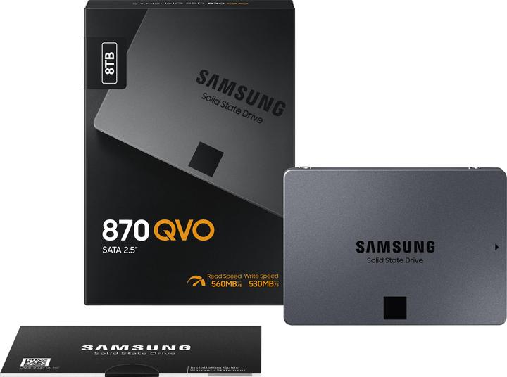 Actual product image Samsung 870 QVO (8000 GB, 2.5")