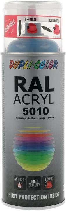 Immagine prodotto Dupli-Color Vernice acrilica lucida RAL 5010 blu genziana (Blu genziana, 0.40 l)
