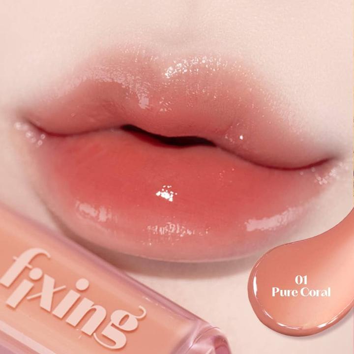 Produktbild Etude House ETUDE Glow Fixing Tint #1 Pure Coral Nicht klebriger, glänzender Lippenstift 4.5g (01 Pure Coral)