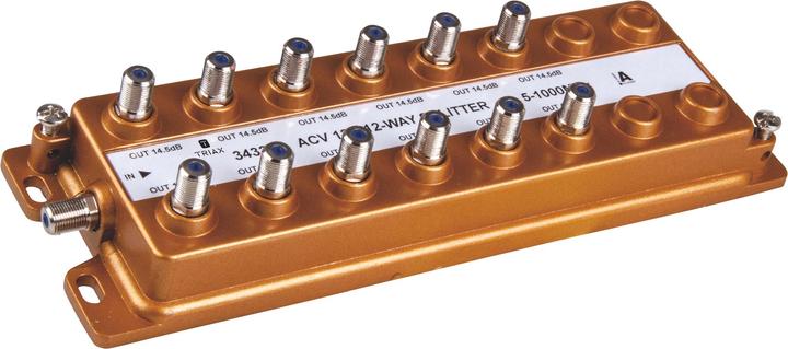 Produktbild Triax F-Verteiler 12fach 5-1000MHz 14dB brummentkoppel ACV 12 (Kabel Zubehör)