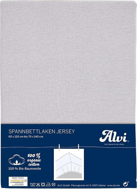 Image du produit Alvi Drap-housse Drap-housse en coton biologique pour lit d'enfant (70 x 140 cm)