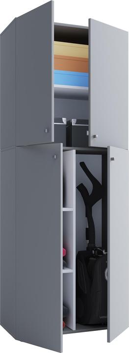 Actual product image VCM Holz Besen Putzschrank Lona mit Drehtüren (70 x 37 cm)