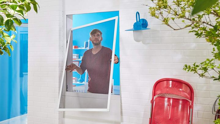 Immagine prodotto tesa Zanzariera Alu COMFORT per finestre, con telaio in alluminio, senza foratura (120 x 150 cm)