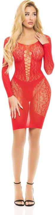 Pink Lipstick Animal Inside Chemise Red O/S (Red)