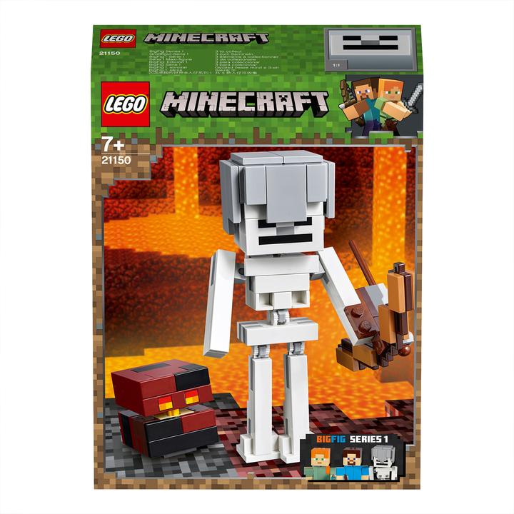 Produktbild LEGO Skelett mit Magmawürfel (21150, LEGO Minecraft)