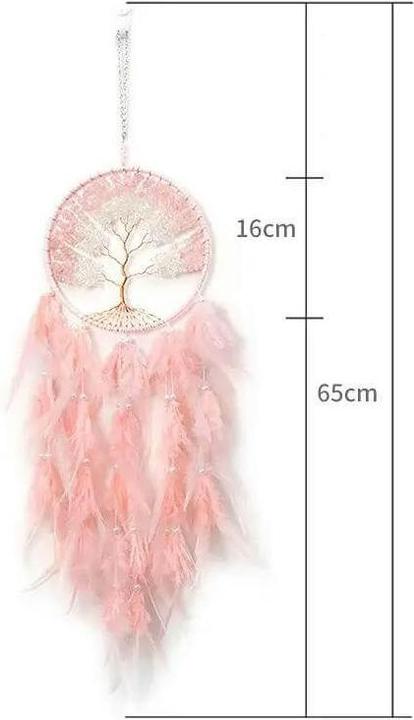 Actual product image Cover-Discount XXL Dream Catcher Tree of Life pink (60 x 16 cm)