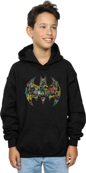 Image du produit - Sweat à capuche BATMAN BATGIRL LOGO COLLAGE - Garçon (152, 158)