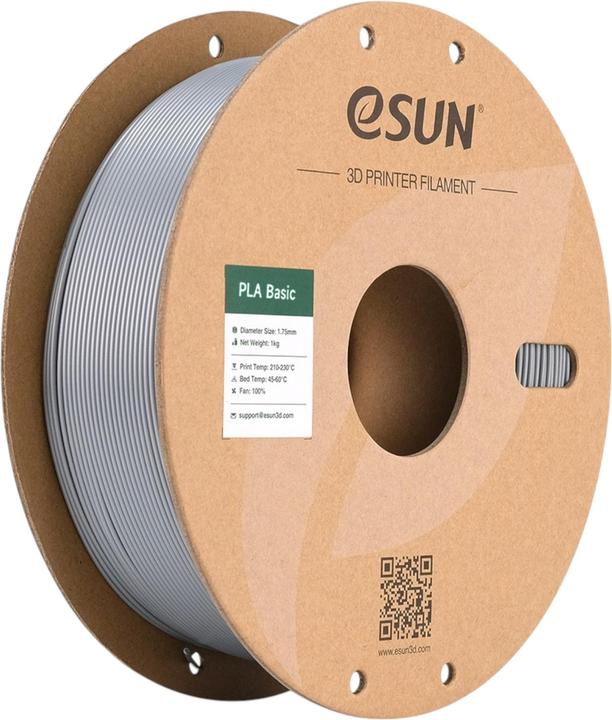 Produktbild eSUN PLA BASIC 1,75mm SILVER 1kg (PLA, 1.75 mm, 1000 g, Silber)