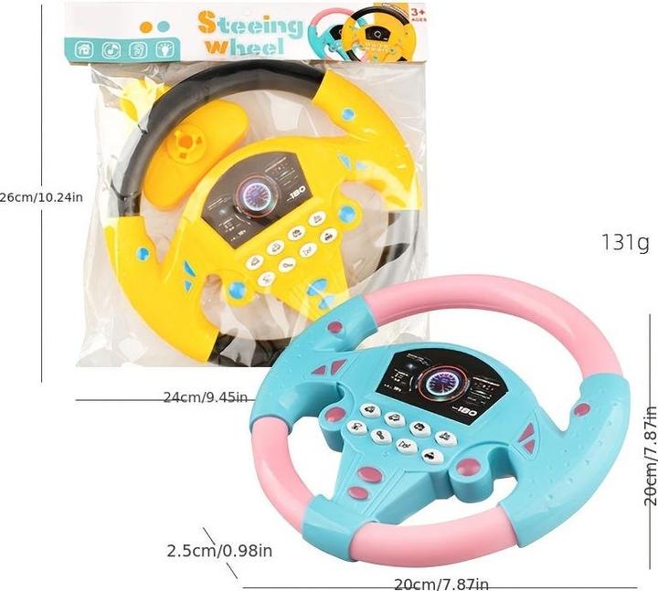 Immagine prodotto Activity Board Giocattolo di simulazione del volante musicale Co-Pilot, giocattolo per bambini per la prima