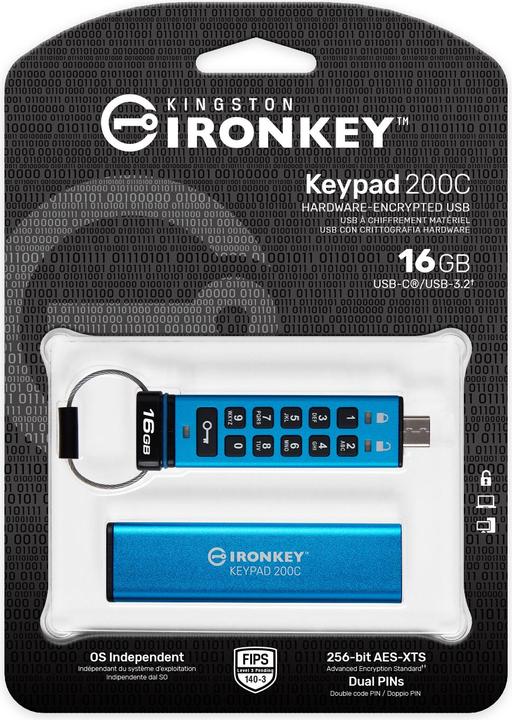 Actual product image Kingston IronKey Keypad 200C (16 GB, USB 3.2)