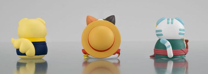 Produktbild Megahouse One Piece Mega Cat Project Sammelfiguren 3er-Pack Nyan Piece Nyan! Happy Trio 2024 Limited Ver. 3 cm