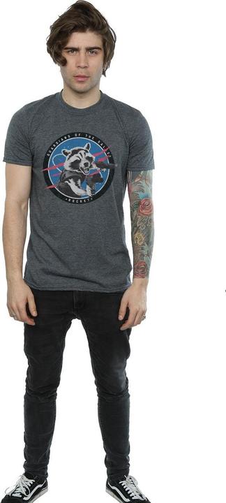 Actual product image Mens Guardians Of The Galaxy Rocket Emblem T-Shirt (L)