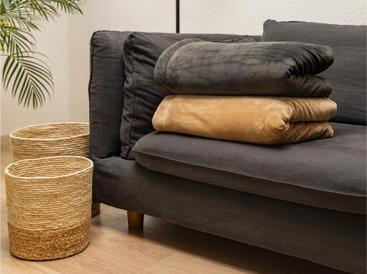 Image du produit Cocon Couverture Fleece Sherpa 150 x 200 cm, anthracite-blanc (150 x 200 cm)