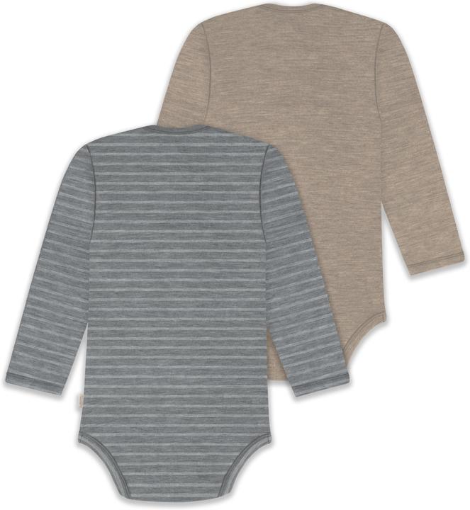Actual product image Normani 2-pack baby merino bodysuit long sleeve "Auckland" - 9381 (74)