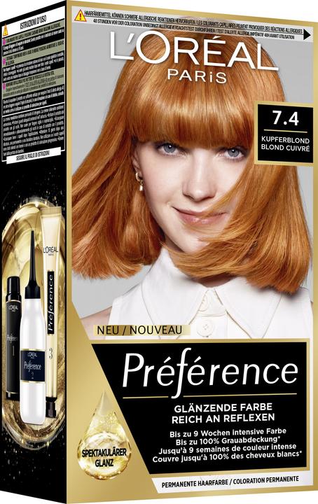 Produktbild L'Oréal Paris Preference Core (Blond cuivré, 7.4 Kupferblond)