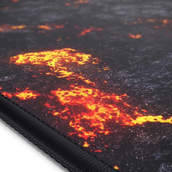 Actual product image Titanwolf Gaming mouse pad XXL, smooth fabric, speed mouse mat 900 x 400mm large surface, lava motif (XXL)