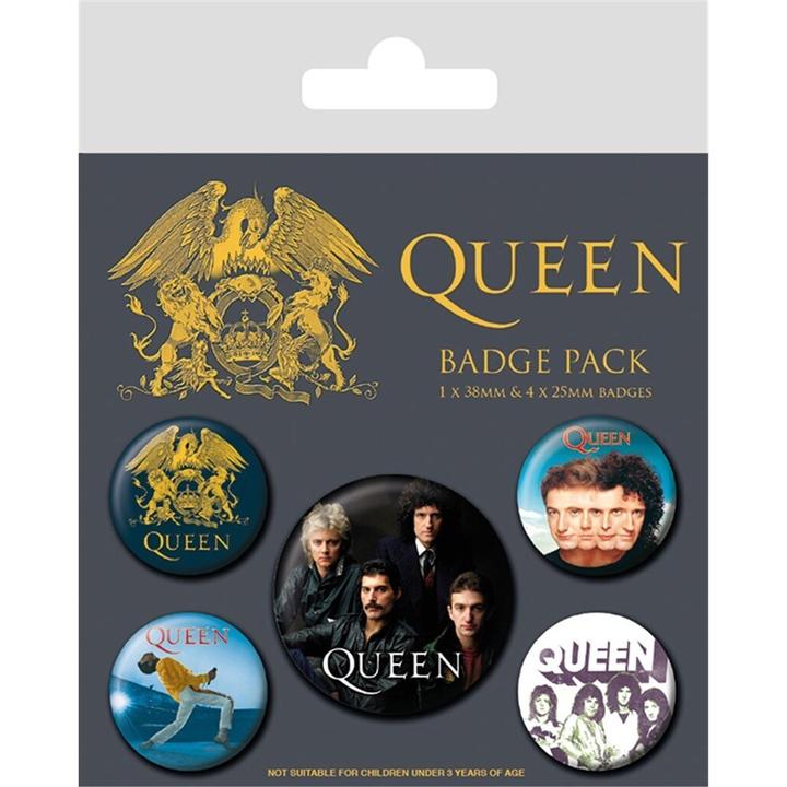 Actual product image Queen Classic badge set 5-pack