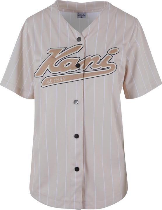 Karl Kani KW233-035-1 KK Varsity Pinstripe Baseball Shirt (XS)