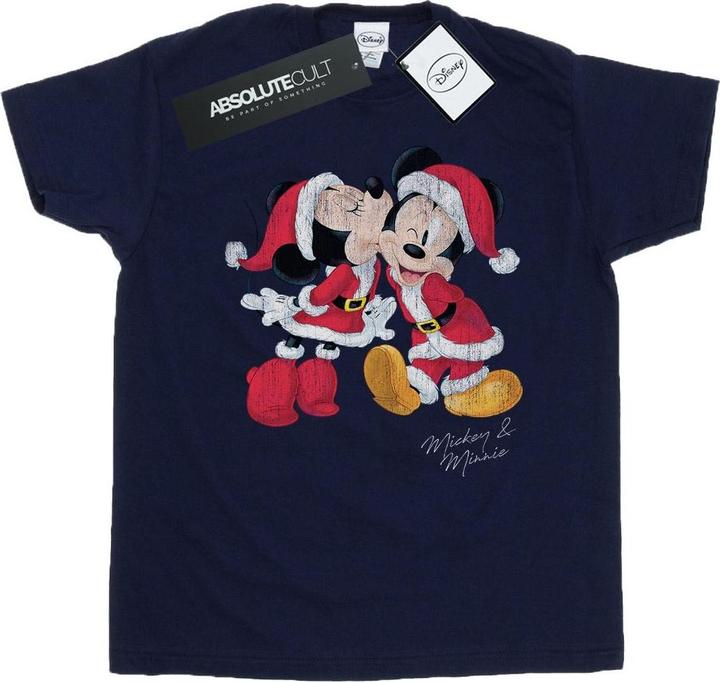 Disney Mickey And Minnie Christmas Kiss TShirt (3XL)