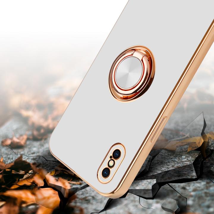 Actual product image Cadorabo Case for Apple iPhone XS MAX in TPU with camera protection and ring LM089 Style (Apple iPhone XS Max)