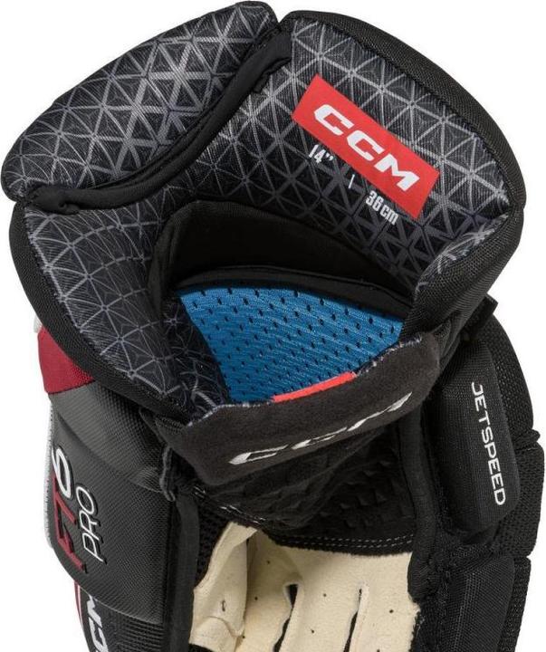Actual product image CCM JetSpeed FT6 PRO SR hockey gloves (13"/33 cm, dark blue (navy)/white (68)) (13)