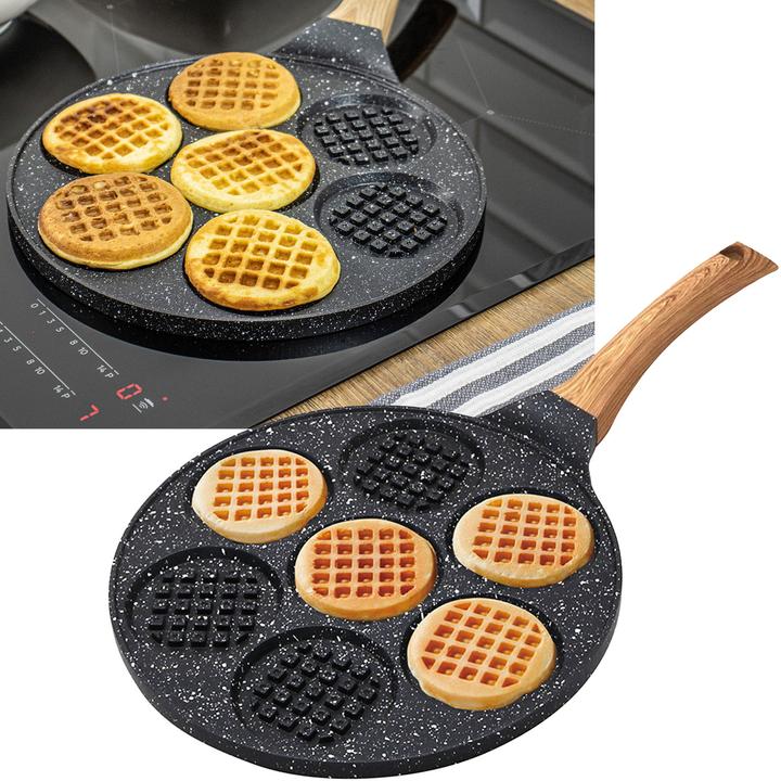 Produktbild Kinghoff Mini-Waffel-Pfanne mit Antihaft-Beschichtung, 26,5 cm (26.50 cm, Crêpe Pfanne)