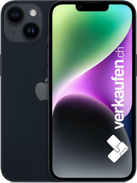 Actual product image verkaufen.ch iPhone 14 (256 GB, Midnight, 6.10", 12 Mpx, SIM + eSIM, A / Like new)