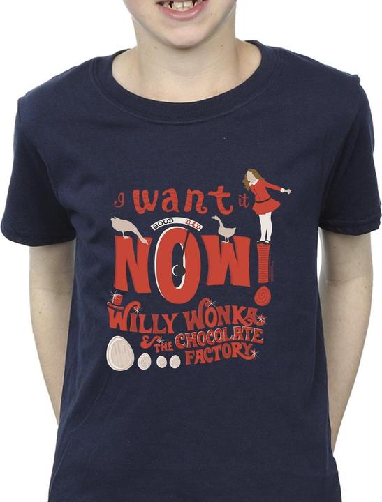Immagine prodotto Willy Wonka & the Chocolate Factory Verruca Salt I Want It Now Maglietta Ragazzi (152, 158)