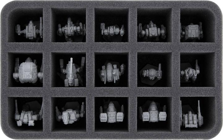 Actual product image Feldherr HS070A010 - Foam inlay for BattleTech - 15 Mechs (Foam material)