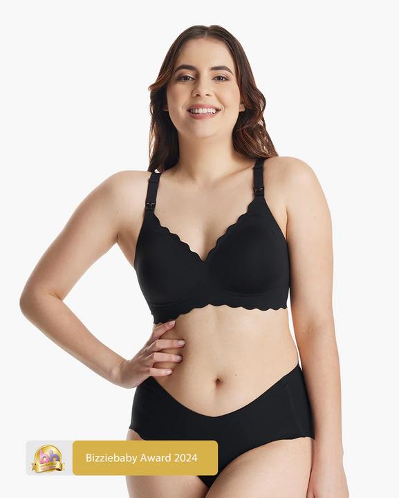 Produktbild Momcozy YN46 Seamless Support Floral Nursing Bra Black M (M)