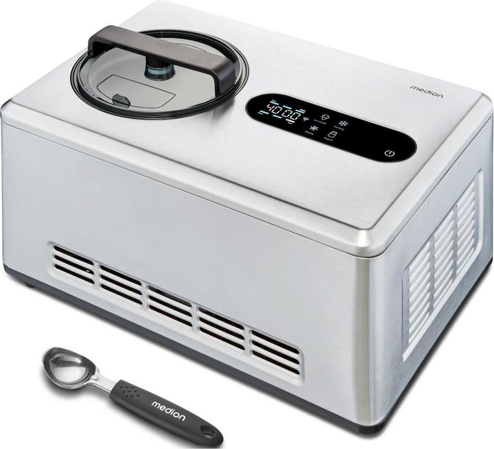 Produktbild Medion SMARTE SPEISEEISMASCHINE MD 12170 Smartphonesteuerung, Kapazität für 2 Liter Eis, HD LED-Display, he