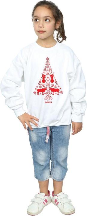 Actual product image Disney Girls Frozen Christmas Tree Sweatshirt (116)