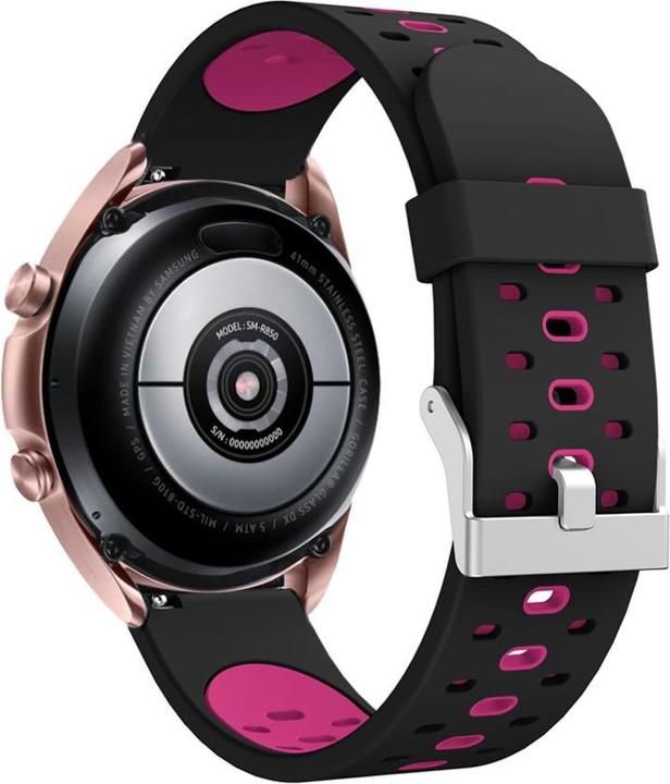 Immagine prodotto Cover-Discount Bracciale di ricambio in silicone da 20 mm BI-color rosa (20 mm, Silicone)