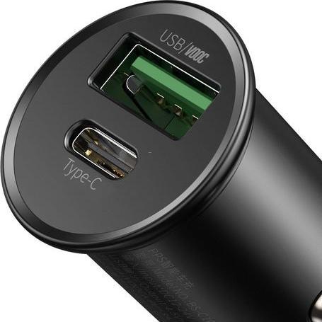 Actual product image Baseus Car Charger USB-C USB-A Car Charger USB-A USB-C Car USB Adapter