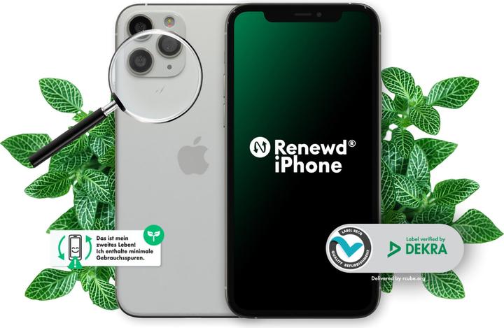 Actual product image Renewd iPhone 11 Pro (64 GB, Silver, 5.80", 12 Mpx, Dual SIM, A / Like new)