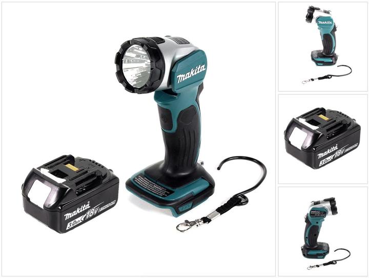 Produktbild Makita DML 802 F1 Akku Lampe 18 V Li-Ion für 14,4 und 18 V Akku + 1 x 3,0 Ah Akku - ohne Ladegerät (180 lm)