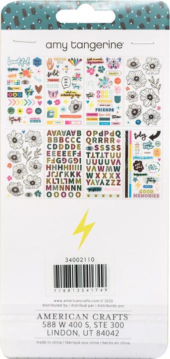 Actual product image American Crafts Sticker book Bold + Brave 249 pieces, Multicolor