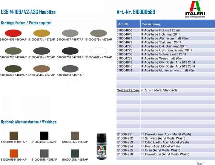 Produktbild 1:35 M-109/A2-A3G Haubitze