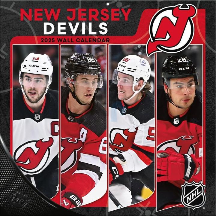 NHL - New Jersey Devils - 30.5 x 30.5 cm team wall calendar 2025 (30.5 x 30.5 cm, French, Italian, Spanish, German, English)
