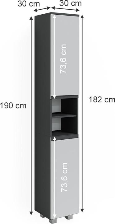 Immagine prodotto Vicco J-Shape (30 x 30 x 190 cm)