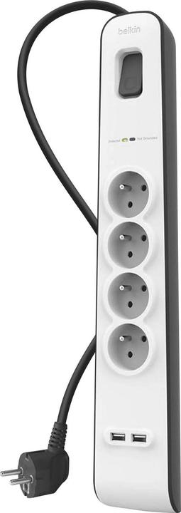 Produktbild Belkin BSV401CA2M Spannungsschutz, 4 AC-Ausgänge (4 x, CEE 7/5, 2 m)