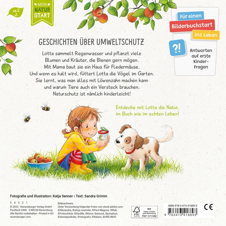 Produktbild Ravensburger Lotta liebt die Natur – Sach-Bilderbuch über Umweltschutz ab 2 Jahre, Kinderbuch ab 2 Jahre, erstes (Deutsch)