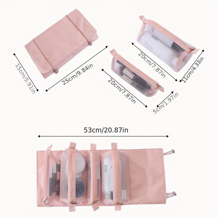Produktbild Only-Bags.Store Abnehmbare vier in einem Make-up Tasche Portable Travel, grosse Kapazität Kosmetik Lagerung Waschen