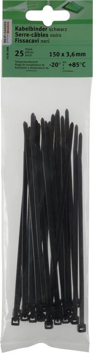 Actual product image Do it + Garden Cable tie 150 x 3.6mm, 25 pcs (Plastic cable ties, 20 mm, 25 pcs.)